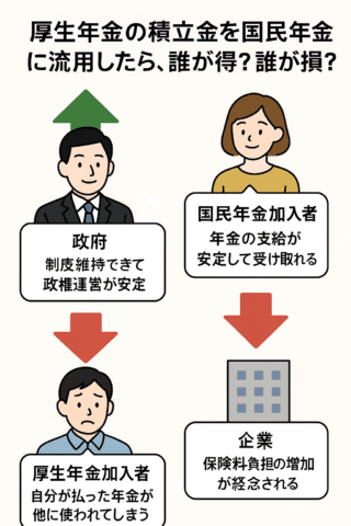 厚生年金のお金を国民年金に使うと誰が得をするの?わかりやすく解説!