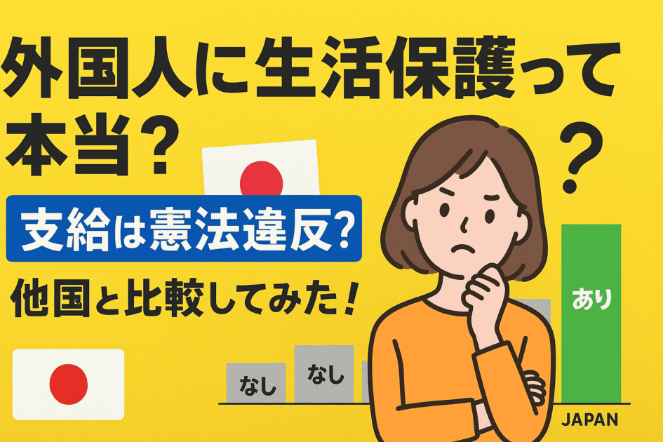 外国人に生活保護って本当？支給は憲法違反？他国と比較してみた！