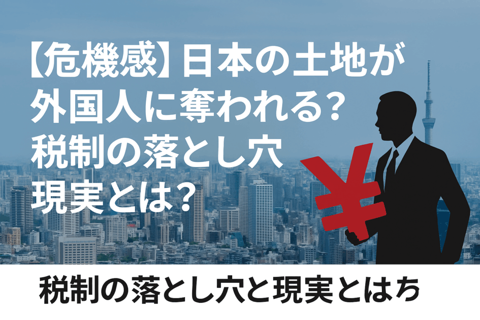 【危機感】日本の土地が外国人に奪われる？税制の落とし穴と現実とは？